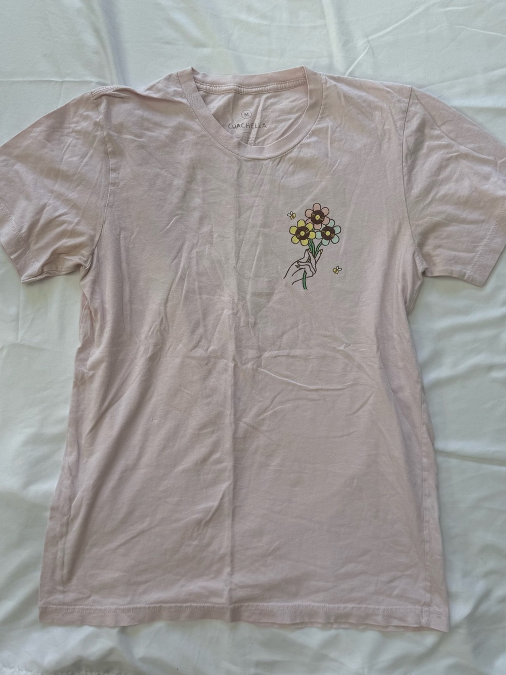 Coachella 2023 Light Pink Floral Graphic Tee